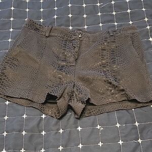 Very J Textured Black High Waist Shorts